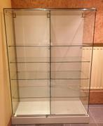 Glazen kast op wielen, Huis en Inrichting, Ophalen, Gebruikt