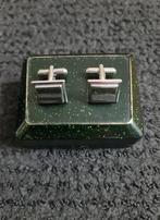 Boutons de manchette en argent - Base échiquier, Nieuw, Zilver, Verzilverd