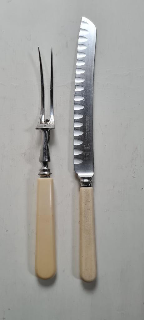 Sheffield Granton Carvery mes & vork BROAD ARROW, Verzamelen, Militaria | Algemeen, Landmacht, Overige typen, Ophalen of Verzenden