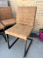 4x Cognac eetkamer stoelen, Huis en Inrichting, Stoelen, Ophalen, Zo goed als nieuw