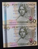 Suède, 50 couronnes, 2011, XF, Timbres & Monnaies, Billets de banque | Europe | Billets non-euro, Série, Envoi, Autres pays