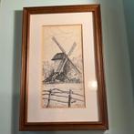 pentekening van molen, Antiek en Kunst, Kunst | Tekeningen en Fotografie, Ophalen