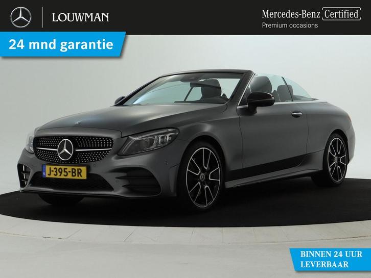 Mercedes-Benz C 300 Cabrio 4MATIC Sport Edition | Matt grijs, Auto's, Mercedes-Benz, C-Klasse, 4x4, ABS, Adaptieve lichten, Airbags