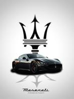 Panneau en métal Maserati - Mancave vintage rétro, Enlèvement ou Envoi, Comme neuf, Panneau publicitaire