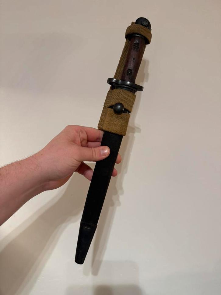 Wo2 Engelse bajonet met frog 1942, Verzamelen, Militaria | Tweede Wereldoorlog, Ophalen of Verzenden