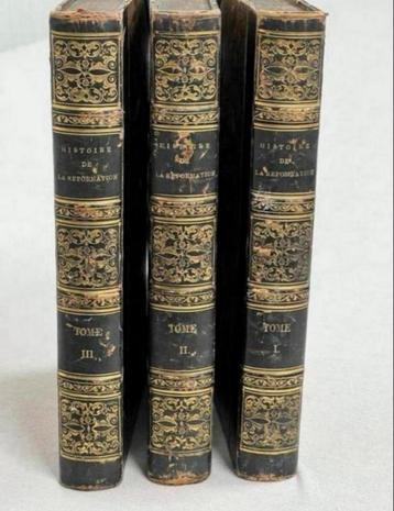 Histoire De La Réformation D'Aubigne 1839 vol 1-3, antique, Enlèvement ou Envoi