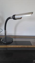 Vintage bureaulamp in goede staat kleur zwart en zilver,, Huis en Inrichting, Lampen | Tafellampen, Zo goed als nieuw, Ophalen