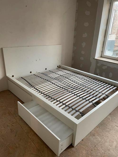 Ikea bed Malm, Maison & Meubles, Chambre à coucher | Lits, Comme neuf, Blanc, Enlèvement