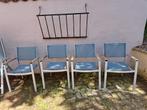 4 chaises et 1 fauteuil  de jardin, Textileen, Gebruikt, Ophalen