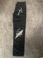 Man (BoohooMan) T32 zwarte jeans met witte ontwerpen, Kleding | Heren, Spijkerbroeken en Jeans, Ophalen of Verzenden, Zwart