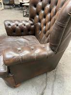 Vintage Chesterfield Fauteuil – Leder – €65, Huis en Inrichting, Zetels | Zetels, Gebruikt, Eenpersoons, Chesterfield, 75 tot 100 cm