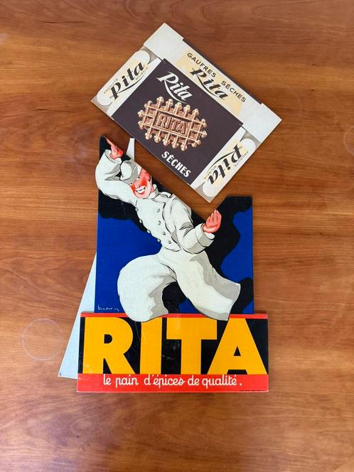 Reclamebord Rita Wafels - 2-delig, Verzamelen, Merken en Reclamevoorwerpen, Zo goed als nieuw, Reclamebord, Ophalen of Verzenden