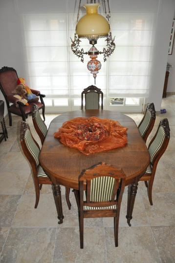 Antieke tafel en stoelen Louis Philippe, Ophalen