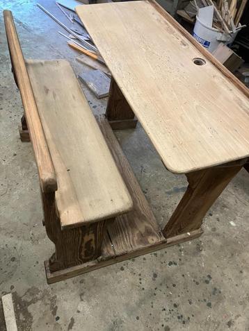 Schoolbank, vintage, antiek, mooie patina! beschikbaar voor biedingen