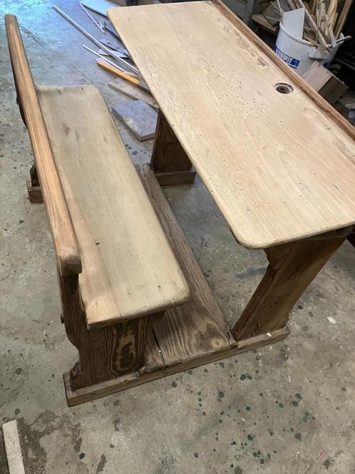 Schoolbank, vintage, antiek, mooie patina!, Antiek en Kunst, Antiek | Meubels | Stoelen en Sofa's, Ophalen