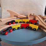 Houten trein 2x, Kinderen en Baby's, Speelgoed | Houten speelgoed, Ophalen, Zo goed als nieuw