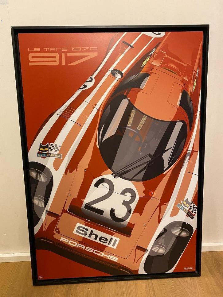 Porsche 917K Salzburg Le Mans 1970 #23,    100cm x 70 cm, Antiek en Kunst, Kunst | Schilderijen | Modern, Ophalen