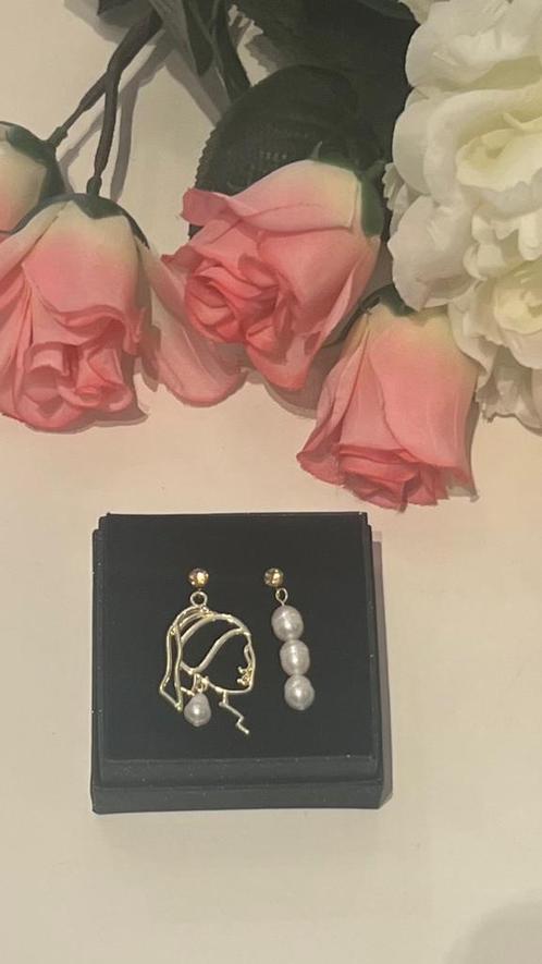 RVS staal & echte zoetwaterparels oorbellen, Handtassen en Accessoires, Oorbellen, Nieuw, Ophalen of Verzenden