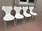 Stoelen, Huis en Inrichting, Stoelen, Ophalen, Wit, Zo goed als nieuw, Vier