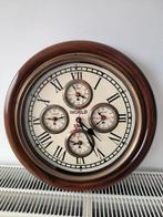 Horloge mondiale en bois en laiton antique, Antiquités & Art, Enlèvement ou Envoi