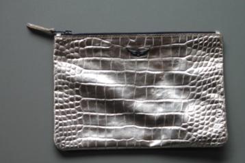 Goudkleurige lederen clutch Zadig & Voltaire Deluxe disponible aux enchères