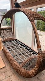 Rieten schommelbank, Tuin en Terras, Tuinbanken, Ophalen, Gebruikt, Hout, Schommelbank