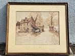 Aquarelle signe alfred bastien, Antiek en Kunst, Ophalen of Verzenden