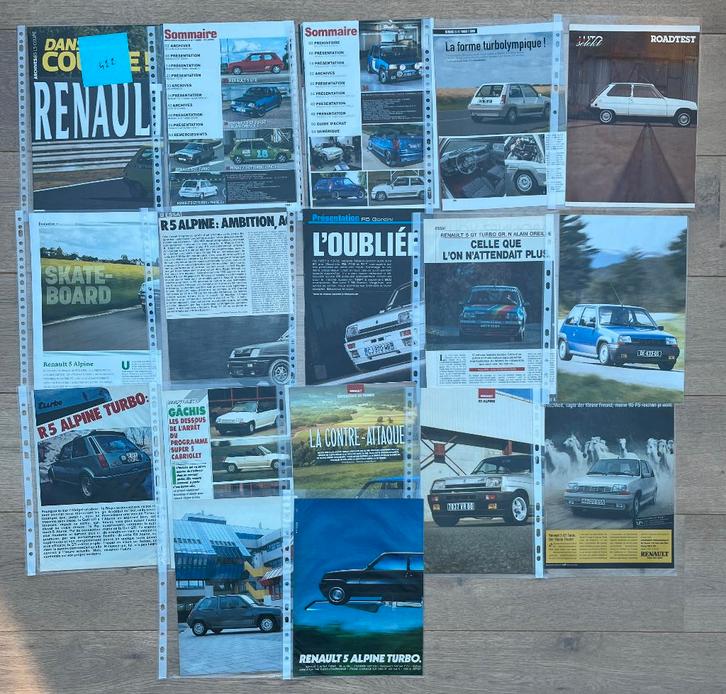 RENAULT 5 GT TURBO - ARTIKELS, Boeken, Auto's | Folders en Tijdschriften, Renault, Ophalen of Verzenden
