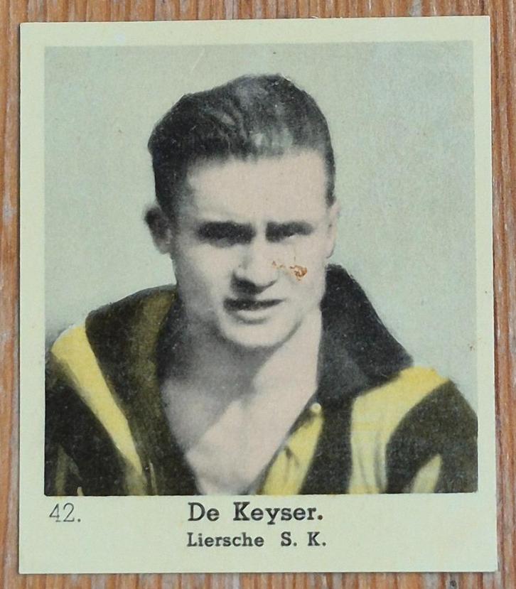 1930s Lecocq (pre panini) 42 Gust De Keyser Lierse SK, Verzamelen, Sportartikelen en Voetbal, Gebruikt, Poster, Plaatje of Sticker