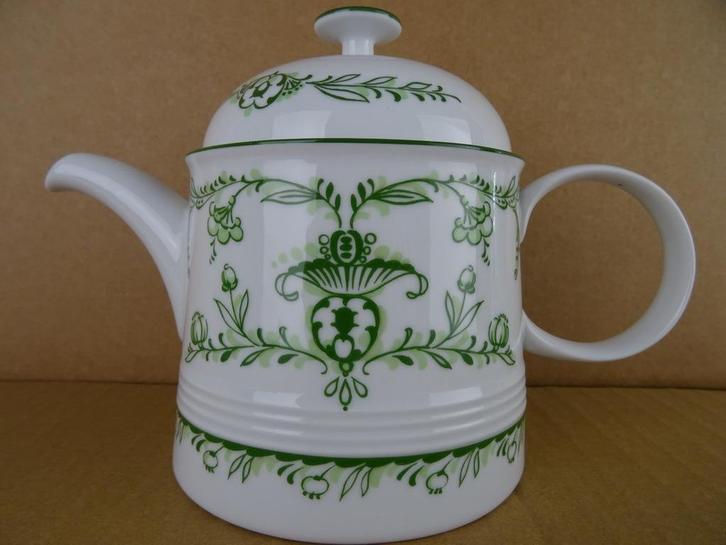 Vintage Melitta theepot Delfts groen theepot Melitta 1950, Antiek en Kunst, Curiosa en Brocante, Ophalen of Verzenden