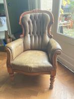 Chesterfield style eenzit, leer, 75 à 100 cm, Enlèvement, Utilisé, 50 à 75 cm