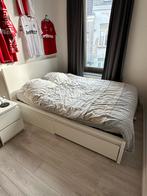 Twijfelaar Bed Wit IKEA MALM, Ophalen, 140 cm, Zo goed als nieuw, Twijfelaar