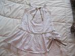 Premaman witte ceremoniejurk met beige stippen 8 jaar, Kinderen en Baby's, Gebruikt, Meisje, Ophalen of Verzenden, Jurk of Rok