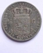 Munteenheid Nederland 1/2 Gulden 1860 - Zilver, ½ gulden, Koning Willem III, Zilver, Ophalen of Verzenden