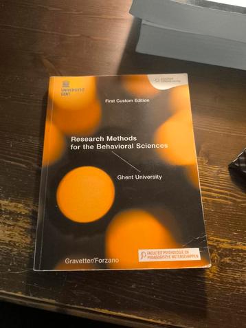 Research Methods for the Behavioral Sciences beschikbaar voor biedingen