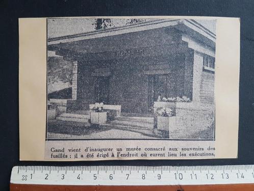 Knipsel op stevig papier Gent Gand Oorlogsmonument, Verzamelen, Militaria | Algemeen, Landmacht, Foto of Poster, Ophalen of Verzenden
