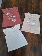 3 tee-shirt pour bébé 12 mois (74 cm), Ophalen, Zo goed als nieuw, Meisje