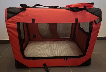 Topmast nylon hondenbench opvouwbaar rood + hondenmat beschikbaar voor biedingen