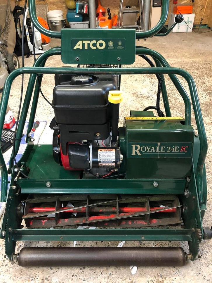 Atco kooimaaier, Tuin en Terras, Grasmaaiers, Gebruikt, 50 cm of meer, Kooimesmaaier, Elektrische starter, Mulchfunctie, Opvangzak