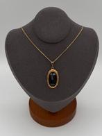 14k gouden hanger met donkerrode almandien granaat, Enlèvement ou Envoi, Comme neuf, Or, Avec pierre précieuse