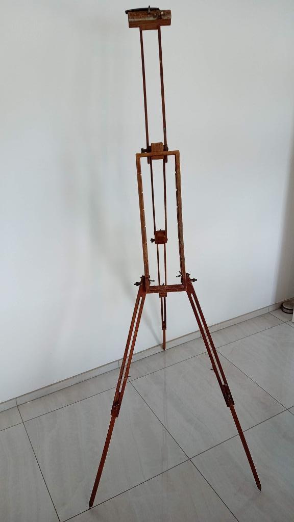 Zeldzame antieke schildersezel en werktafel., Hobby en Vrije tijd, Schilderen, Zo goed als nieuw, Ezel, Ophalen of Verzenden