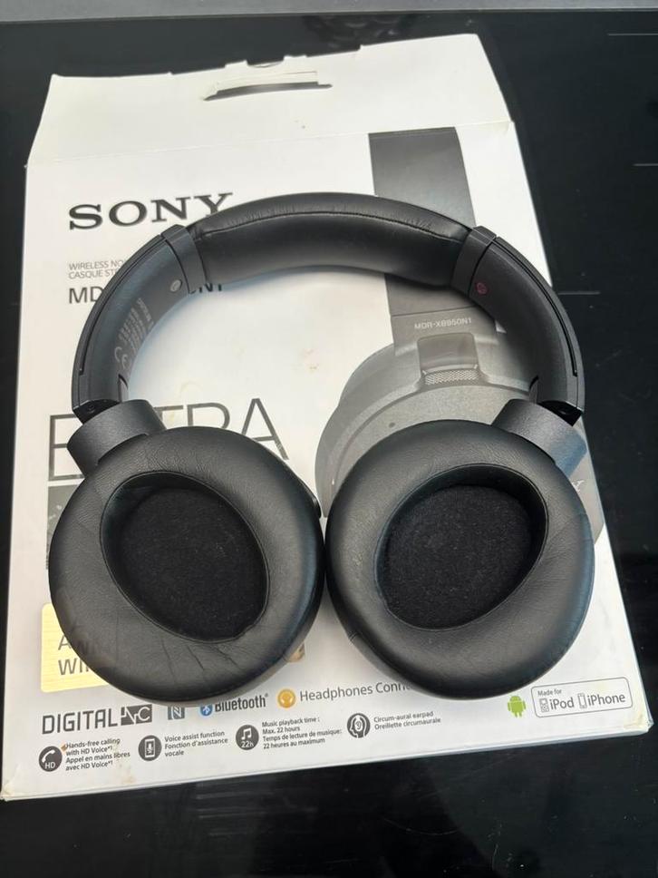 Sony MDR-XB950N1B, Audio, Tv en Foto, Hoofdtelefoons, Op oor (supra aural), Sony, Draadloos, Bluetooth, Ophalen of Verzenden