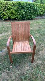 6 nieuwe tuinstoelen teak zware kwaliteit, Ophalen, Nieuw, Teakhout, Stapelbaar