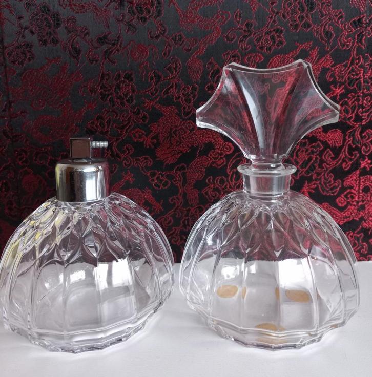 Val Saint-Lambert. Set de coiffeuse De la série Imperial (19, Antiquités & Art, Antiquités | Verre & Cristal, Enlèvement ou Envoi