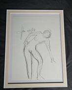 Originele Potloodtekening Vrouwelijk Naakt (1982, Gesigneerd, Ophalen of Verzenden