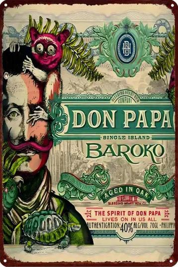 Reclamebord vintage Don papa rum 1 - mancave poolhouse nieuw beschikbaar voor biedingen