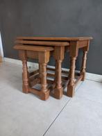 3 bijzetafeltjes, Huis en Inrichting, Tafels | Bijzettafels, 45 tot 60 cm, Klassiek, Zo goed als nieuw, Rechthoekig