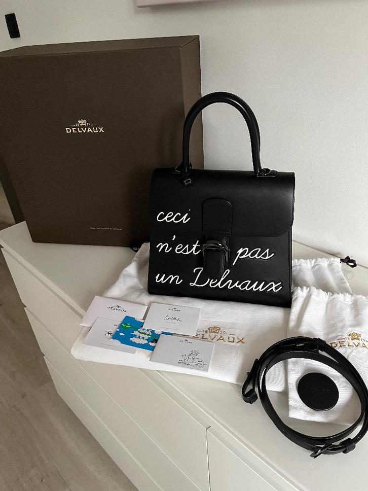 Delvaux brillant l’humour, Handtassen en Accessoires, Tassen | Damestassen, Zo goed als nieuw, Handtas, Zwart, Ophalen