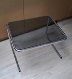 Petite table gigogne vintage en verre fumé et chrome, Maison & Meubles, Tables | Tables d'appoint, Enlèvement, Utilisé, Verre
