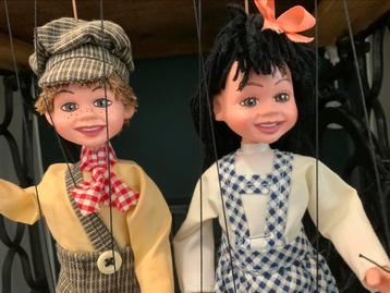 Handgemaakt marionetten poppetjes 